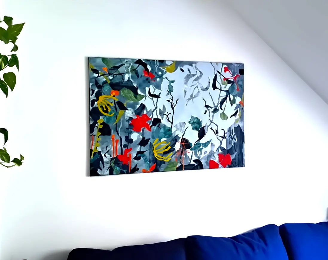 Original art by Austrian artist Lea Moucka — large abstract paintings and portraits. Available works and commissions open.