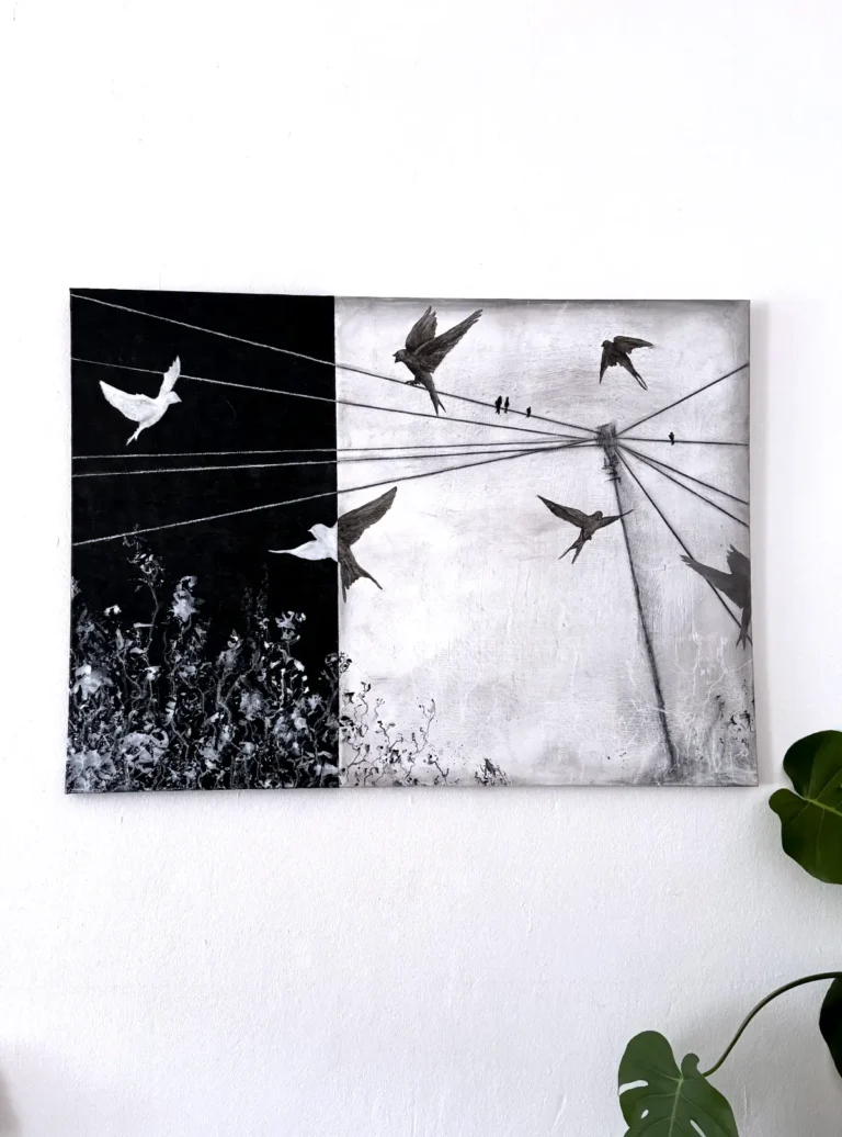 Original art by Austrian artist Lea Moucka — large abstract paintings and portraits. Available works and commissions open.